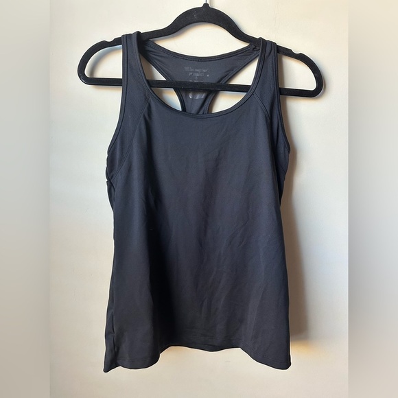 Champion Tank Top Womens S Black Stretch Built In Bra Performance Workout - Picture 1 of 6